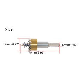 NACX 12mm HSS Drill Bit Hole Saw, Cobalt-containing Hole Cutter Opener for Metal Plate, Stainless Steel, Iron, Wood, Plastic, 2PCS