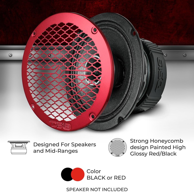 DS18 PRO-GRILL69MS 6x9 Universal Speaker Grill, Shallow Metal Mesh Protective
