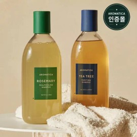 Aromatica [탈모케어 듀오] 아로마티카 베스트 샴푸 400ml+400ml (로즈마리/티트리 택1) [[00003] 티트리+티트리] [Hair Loss Care Duo] Aromatica Best Shampoo 400ml+400ml (Rosemary/Tea Tree Choose 1) [[00003] Tea Tree+Tea Tree]