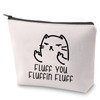 ZJXHPO Funny Cat Gift Fluff You Fluffin Fluff Makeup Bag