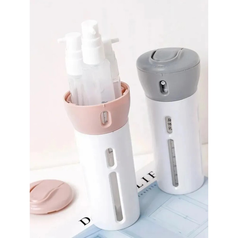 Botella Dispensador Shampoo Crema Viajes 4in1 Portatil