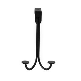 Splash Home Falan Over Door Hooks, 2 Hooks, Aluminum, Black Powder Coated, 4" W x 7" H, Black