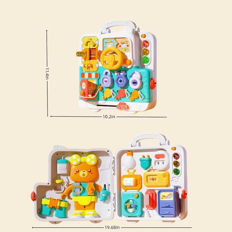 Tablero Montessori Sensorial Musical Y Con Luz P Bebs 1-3