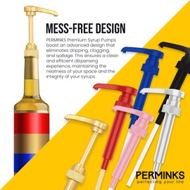 12 pack Coffee Syrup Pump Dispenser (Variety of Colors) - Compatible with Torani and Davinci Syrups (750 ml 25.4 oz Bottles)- Coffee Syrup Pumps -Torani Syrup pump for Syrup Bottles, also fits Skinny Syrup Bottles