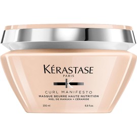 Kérastase Mascarilla Masque Beurre Haute Nutrition, para Cabello Rizado, con Miel de Manuka y Ceramidas, Nutre e Hidrata, 200 ml
