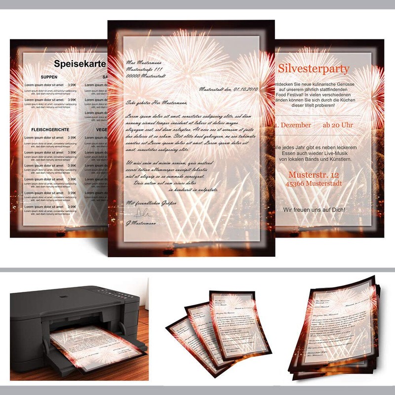 Letter Writing Paper Harbour Fireworks [25 Sheets]