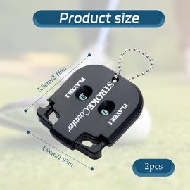 2 pack golf clicker counter, portable golf gadgets, golf accessories with key chain reset tool for golf tournament scorers, shots and putts golf score shot counter golf gadgets