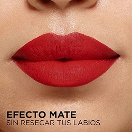 LOral Paris Labial en Barra Mate con cido Hialurnico, Color Riche Intense Volume Matte 346 LE ROUGE DETERMINATION, 1.8g                               