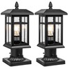 Brilvibera 2 Packs Outdoor Post Light, Black Pole Lantern Lighting