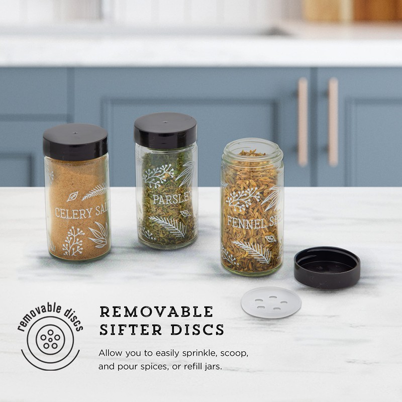 Kamenstein 15 Jar Lincoln Countertop Spice Rack with Spices Included,
