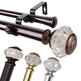 A&F Rod Decor - Adriana 1" Double Curtain Rod 48-84 inch - Gold