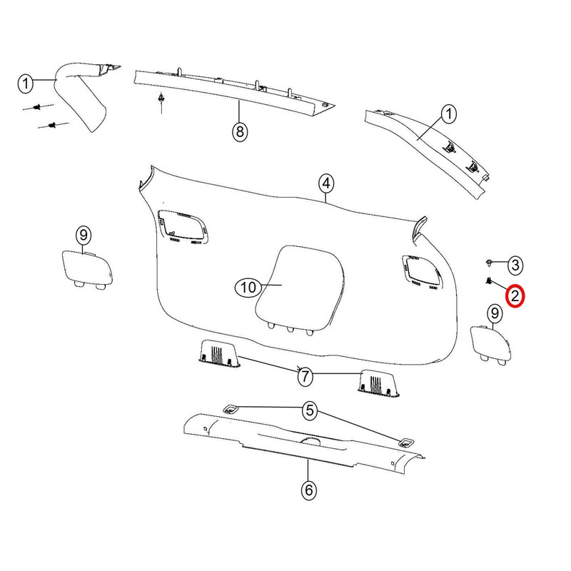 OAUTOO 25PCS Trim Panel Retainer Clip 68139270AA for Jeep Cherokee,