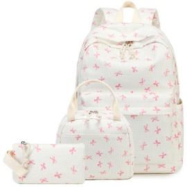 LEDAOU Backpack for Girls Teens School Bag Kids Bookbag Girls Backpack Set Daypack with Lunch Bag and Pencil Case