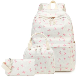 LEDAOU Backpack for Girls Teens School Bag Kids Bookbag Girls Backpack Set Daypack with Lunch Bag and Pencil Case