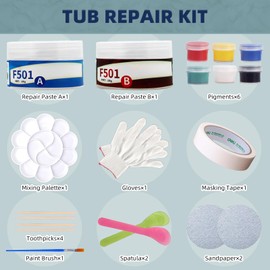 Fiberglass Repair Kit & Gel Coat Repair Kit for Boats – Marine Gelcoat Repair Kit with Epoxy Filler, Color Match to Fix Holes, Chips, Pits, Cracks in Fiberglass & Gelcoat Surfaces
