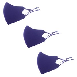 STARMASK Cooling Mask, Set of 3 (Navy), Available in 3 Sizes, Present, Antibacterial, Deodorizing, Washable Mask, Adjustable Cord with Adjuster, Ears Painless (S)