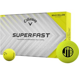 Callaway Golf Superfast Bold Yellow Monogrammed Golf Balls - 15 Pack - 2025 Model