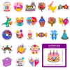 Bifarde 50Pcs Birthday Party Stickers - Vinyl Waterproof, Easy Peel