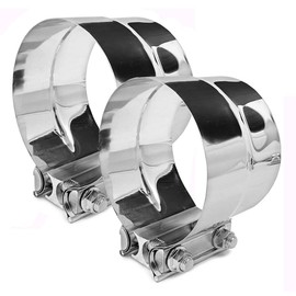 Northeastern Exhaust | Polished Straight Pipe Stainless Steel Exhaust Pipe 5" ID x 51" long | Free 2 Lap Joint Band Clamp Included | Automotive Replacement Part