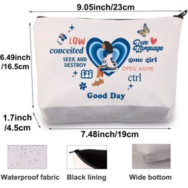 BWWKTOP Singer Album - Bolsa de maquillaje para cosméticos, cantante, concierto, fanáticos, regalo, cantante, maquillaje, bolsa con cierre, GoodDay, Bolsa