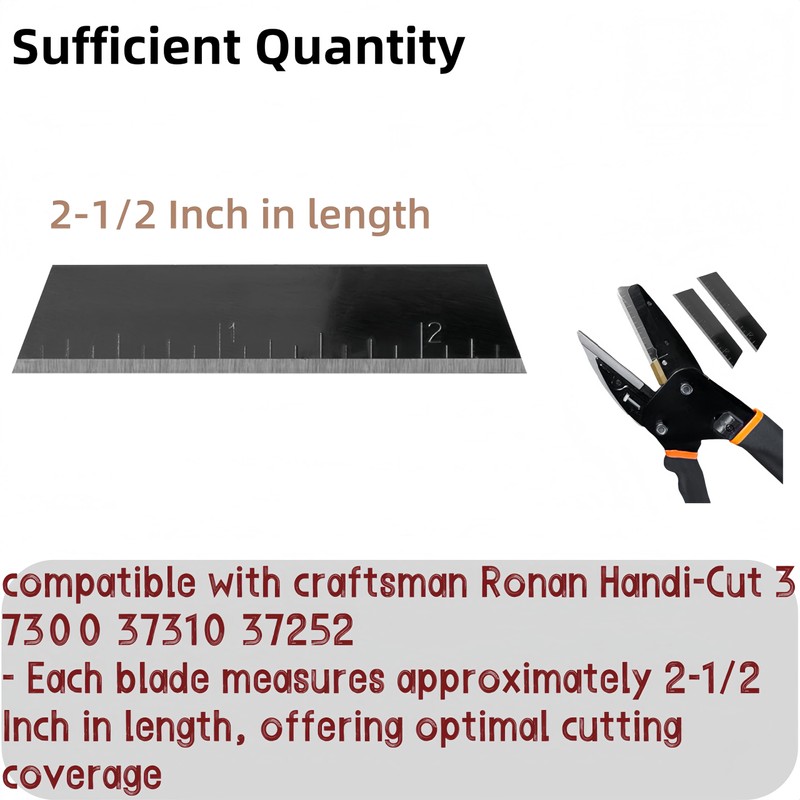 Replacement Blades for Craftsman Handi-Cut, 2-1/2 Inch, 10 Pack, Compatible