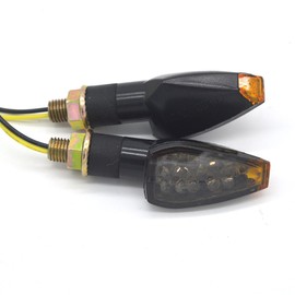 evomosa Turn Signal Lamp, Turn Light, LED, Motorcycle, Double Sided Illumination, High Brightness, Universal, Front and Right, 2 Pieces, Waterproof, Dustproof, Energy Saving, Vibrant, Flash, Yamaha, Kawasaki, Honda, Suzuki, Davidson, DUCATI, BMW KTM BUELL, APRILIA Triumph Compatible (Black-Smoke)