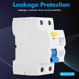 Jadeshay RCCB Residual Current Circuit Breaker 30mA 1P+N Circuit Breaker 32A AC110-240V BL1E-63