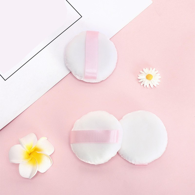 5pcs Face Powder Puff Double Sided Raised Pile Soft Skin