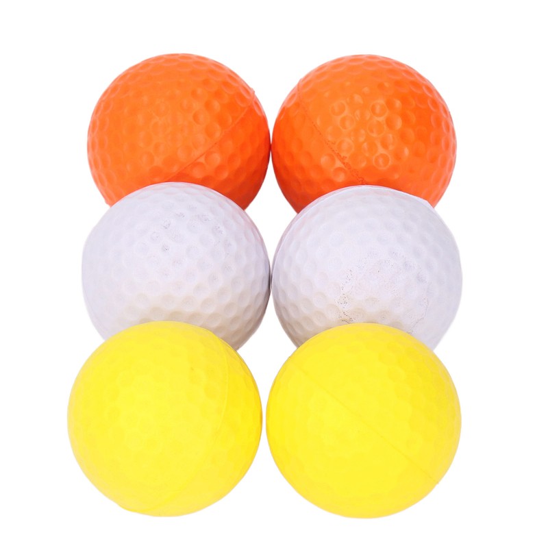 6Pcs Golf Balls Set 3 Colors Textured Surface Balls and