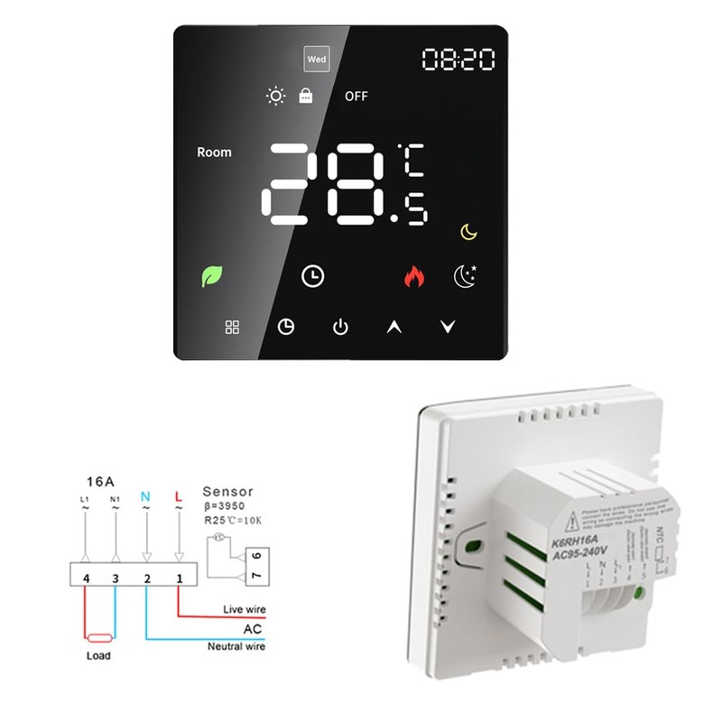 Smart Thermostat, Smart Thermostat for Home Touchscreen Voice Control Temperature