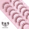 Parriparri Eyelashes, Natural Look, Fluffy False Eyelashes, Clear Band, 7