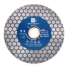 Diamond Granite Cutting Wheel 4.5inch - BRSCHNITT 115mm Vacuum Brazed Angle Grinder Diamond Blade for Dry and Wet Cutting Grinding Porcelain,Tile,Ceramic Tile Stone,Marble,Quartz,Granite