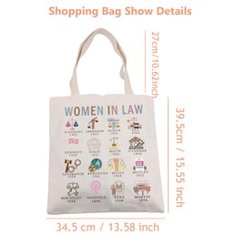 Lywiyb Birdgot Women In Law Tote Bag Scales of Justice Lawyer Gift Legal Assistant Merch Solicitors Gift (Women In Law tote)