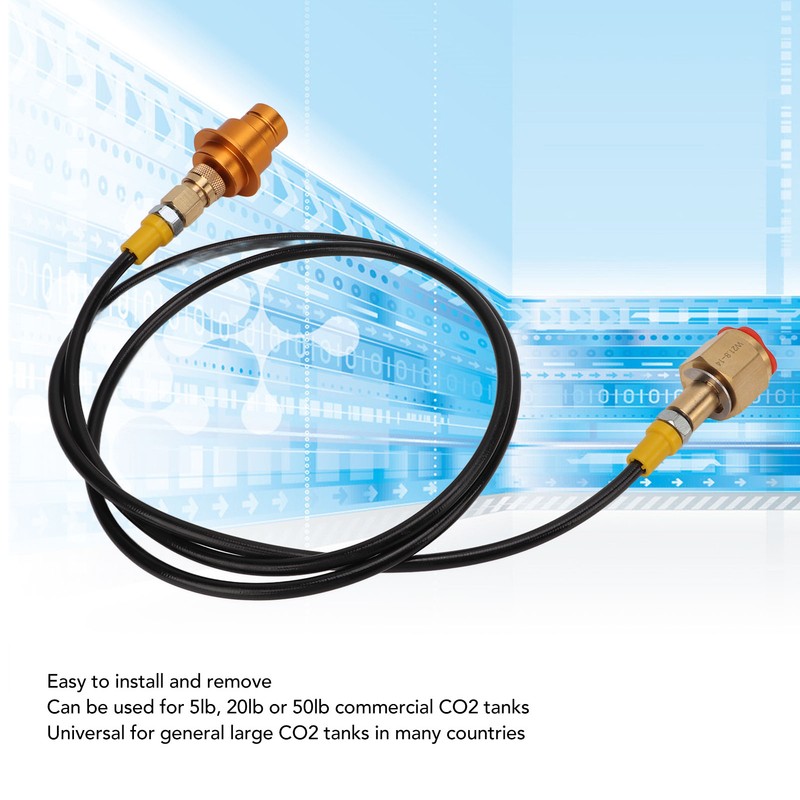 CO2 Tank Adapter Hose 60 Inch Brass ABS Soda Machine