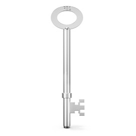 Mellbree FB2 Key, Fireman Key, Silver