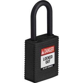 SafeKey Compact Padlock, 33mm x 67mm x 19mm, Black