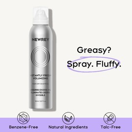 Quick Fresh dry shampoo for oily hair, Volumizing, Instantly Absorbs Oil, Anti-Frizz Non-Greasy Dry Shampoo Spray for Women and Men, No White Cast, Invisible Refreshing Dry Shampoo for All Hair Types