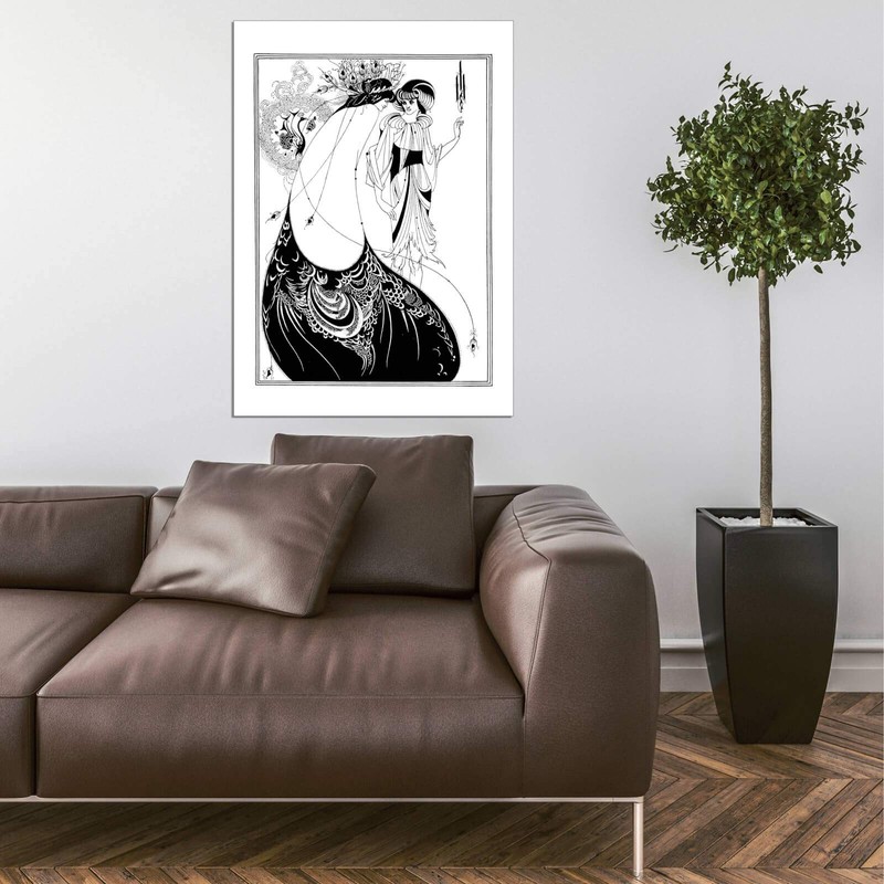 Spiffing Prints Oscar Wilde Aubrey Beardsley - Peacock Skirt Illustration