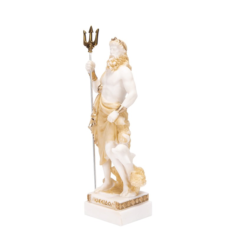 Poseidon Greek God of the Sea with Trident Statue Figurine