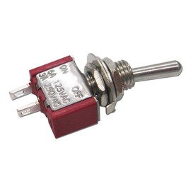 mxuteuk 8pcs 2 Terminal 2 Position SPST Miniature Miniature Toggle Switch Car Dashboard On/Off 6A 125V 3A 250V MTS-101