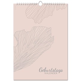 Friendly Fox Birthday Calendar Year Independent - Perpetual Calendar for Birthdays of Family and Friends - Perpetual Birthday Calendar A4 - Soft Drawing