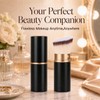 Retractable Angled Kabuki Makeup Brush - Vegan Adjustable Blush Tool