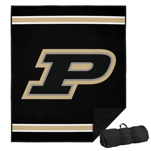 LOGOVISION Purdue University Picnic Outdoor Blanket, 50"x60" Primary Logo, Foldable