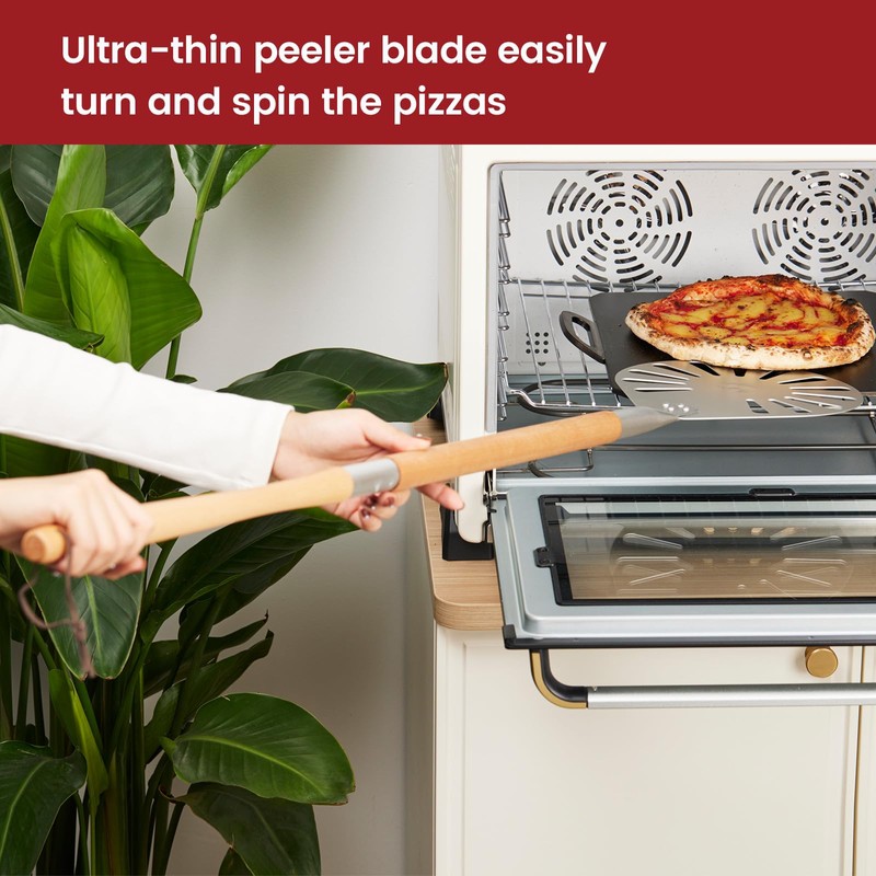 ROCKSHEAT 9 Inch Pizza Peel - Anodized Aluminum Pizza Transfer