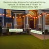 Jusgym String Light Poles for Outside, 10ft Adjustable Metal Poles