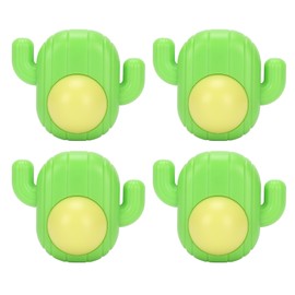 Wall Catnip Toy Teeth Cleaning Dustproof Adhesive Interactive Cat Chewing Ball Toy with Lid for Kitten 4pcs
