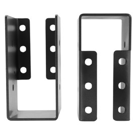 QWORK Heavy-Duty Concealed Joist Hanger 8 Pack, Steel, Powder Coated Black, 2"x4" Bracket, Indoor & Outdoor Use