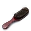Wave Brush Delicate Handle Design Boar Bristles Wave Brush Brown