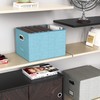 Oterri File Organizer Box with Lid, Portable Hanging File Box