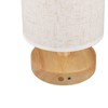 LED Bedside Lamp Touch Control Wood Nightstand Lamp Desk Cabinet